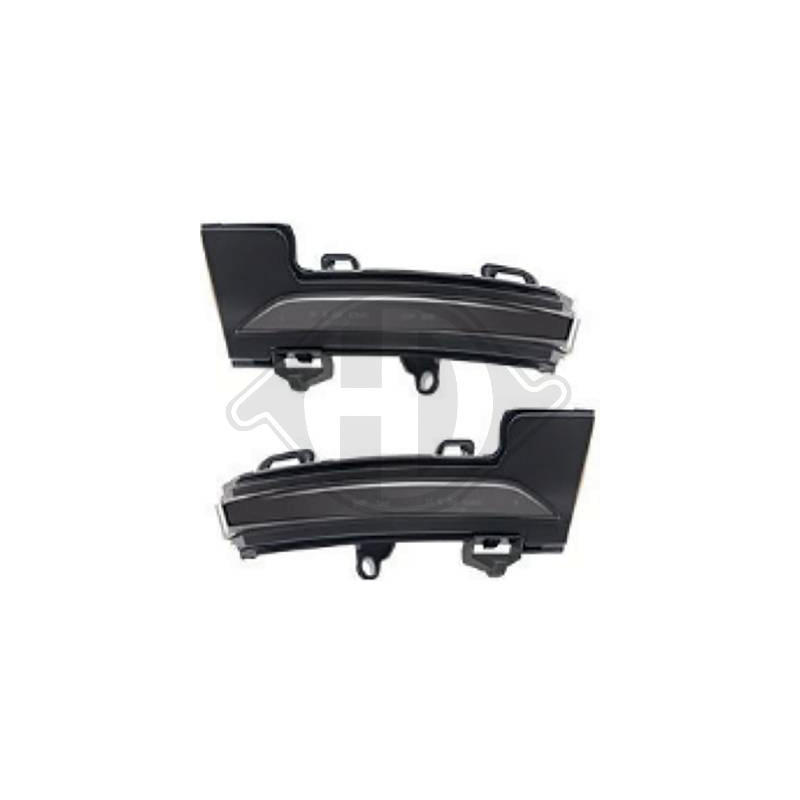 2x Clignotants rétroviseurs LED Noir Vw T-Cross (18-23)