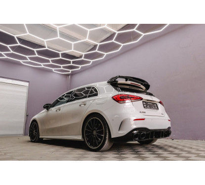 Diffuseur Noir brillant + échappements Noir Mercedes Classe A W177 (18+) Look A45s AMG