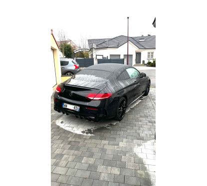 Diffuseur arrière + échappements Mercedes Classe C C205 Coupé Cabrio Look C43 (avec Pack AMG) 18+
