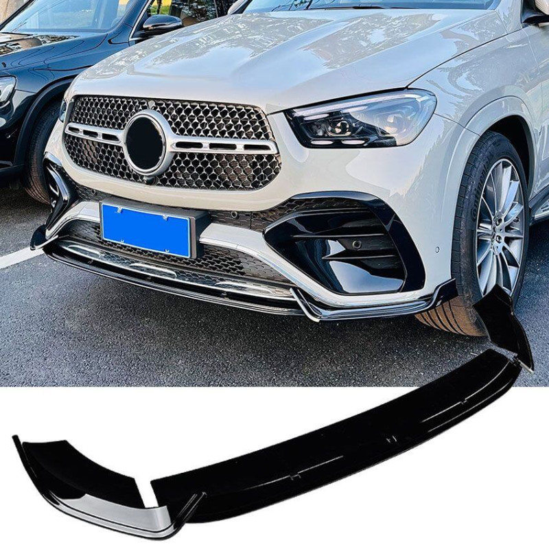 Rajout de pare choc avant Noir Brillant Mercedes GLE W167 SUV et C167 Coupé C167 Facelift  (23+)