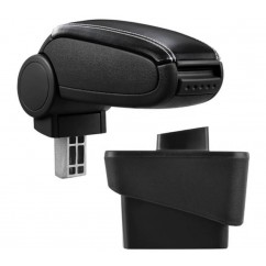 Accoudoir Audi A1 Coupe et Sportback 10- Cuir Noir couture Blanche
