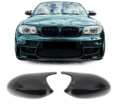 2x Coques rétroviseurs Carbone BMW série 1 E81 E82 E87 E88 (04-11) Look M Performance