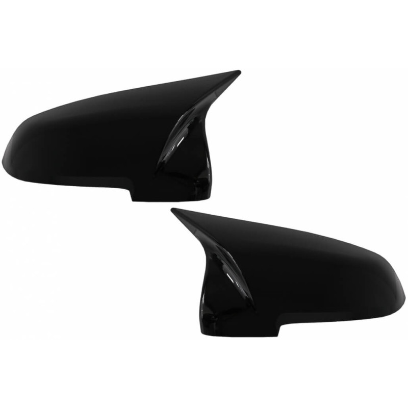 2x Coques Retroviseurs noir brillant BMW Série 5 F07 F10 F11, Série 6 F06 F12 F13, Serie 7 F01 F02 (12-17)