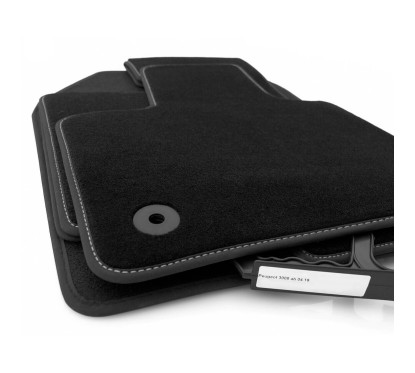 Set de 4x tapis velours Premium noir Peugeot 3008 Coutures Sport GT (19+)