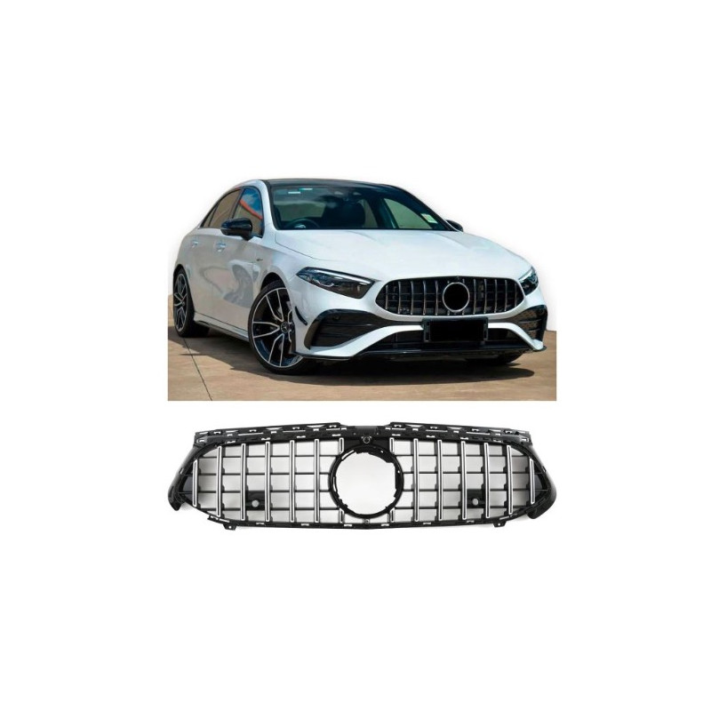 Calandre Panamericana Noir et Chrome Mercedes Classe A W177 Facelift (23+)