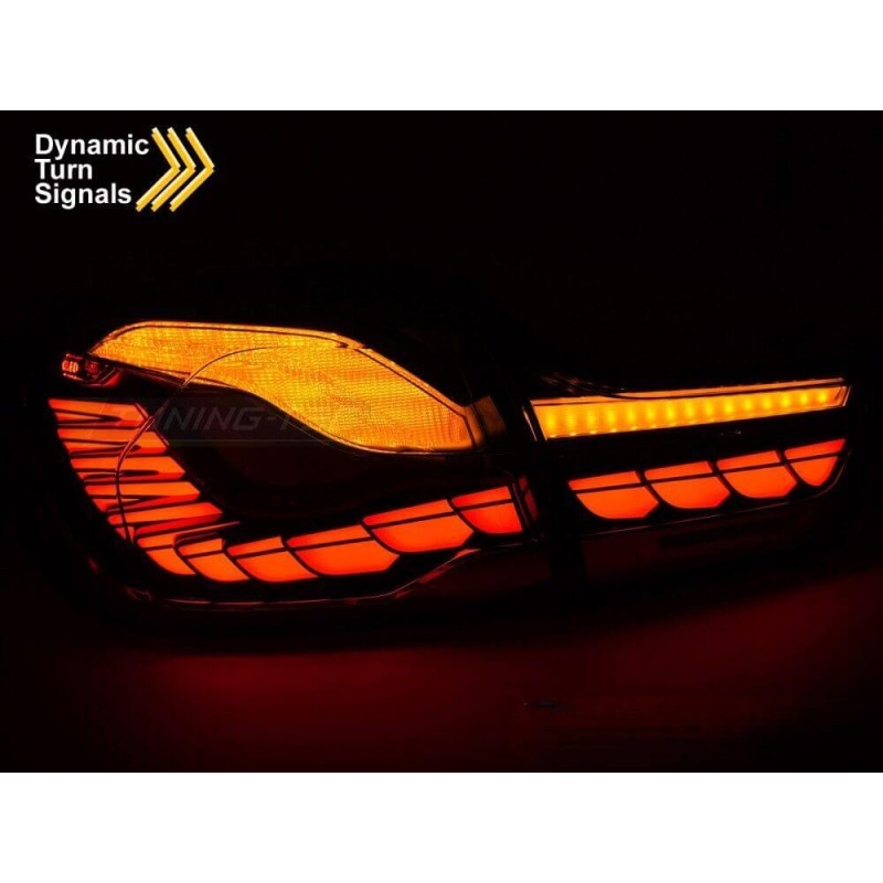 2x Feux OLED BMW série 4 F32 F33 F36 M4 F82 F83 noir fumés (13-21)