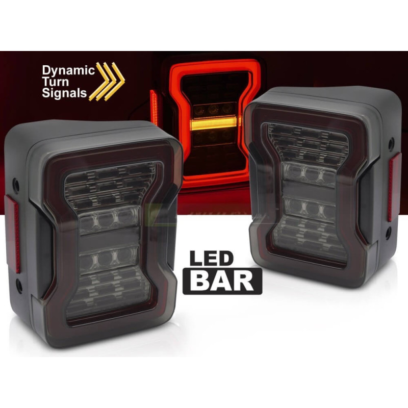 2x Feux arrière LED Jeep Wrangler JK (07-18) v2