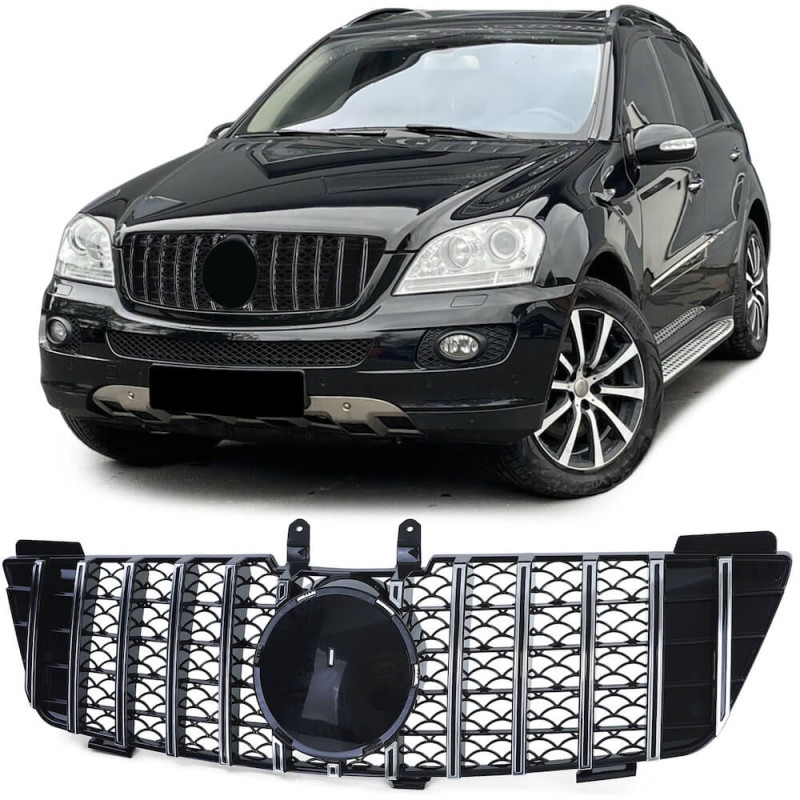 Calandre Mercedes Classe ML W164 Noir & chrome (05-08)