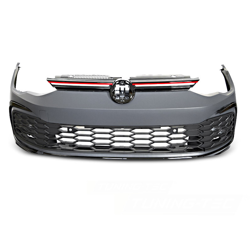 Pare choc avant + LEDs adaptable sur Vw Golf 8 Look GTI (19+)