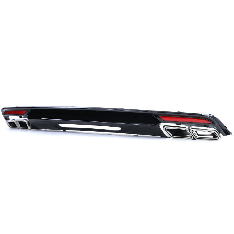 Diffuseur + échappements chrome Mercedes Classe S W222 (13-17) Look S63 AMG