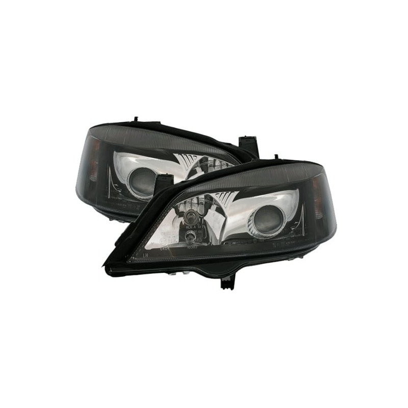 2x Phares avants noir Opel Astra G (97-04)