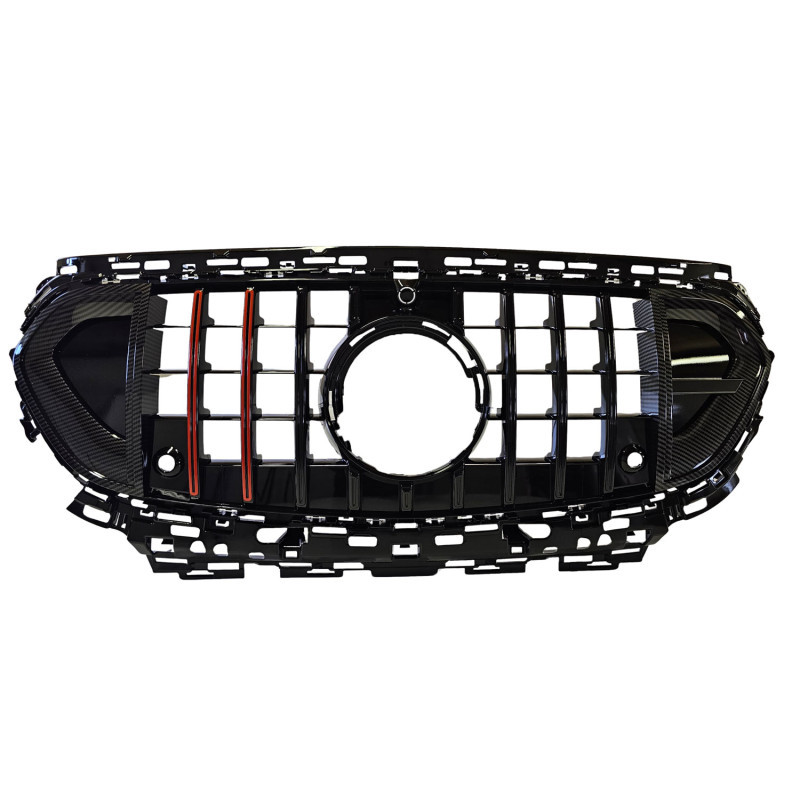 Calandre Carbone + rouge Mercedes Classe E W214 S214 (23+)