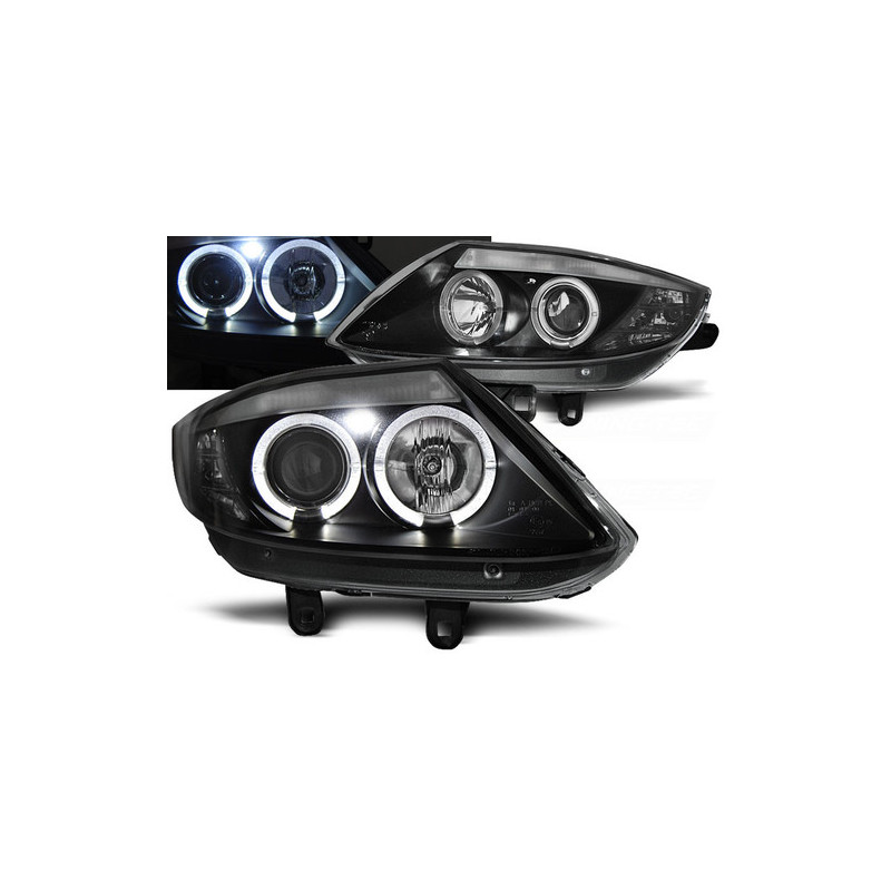 2x Phares avant Angel Eyes noir BMW Z4 E85 E86 (02-08)
