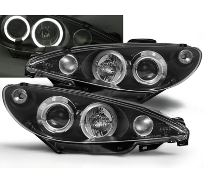 2x Phares avants Angel Eyes Peugeot 206 (98-02)