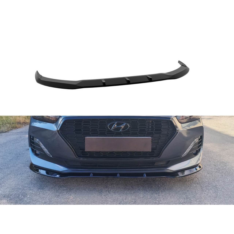 Rajout de pare-choc avant noir brillant Hyundai I30 Fastback (16-20)