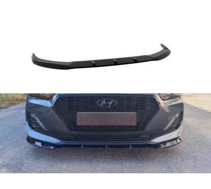 Rajout de pare-choc avant noir brillant Hyundai I30 Fastback (16-20)