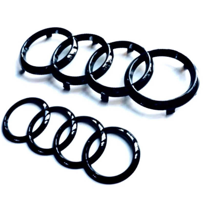 Logos avant + arrière Audi noir Brillant Audi A1, A3, A4 et A5