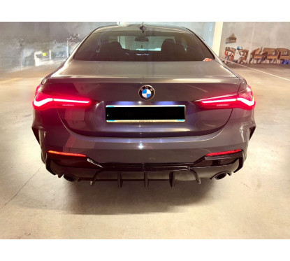Diffuseur arrière Noir Brillant BMW série 4 G22 Coupé & G23 Cab (20-24)