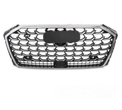 Calandre Noir et chrome pour Audi A8 D5 (21+) Look Sport