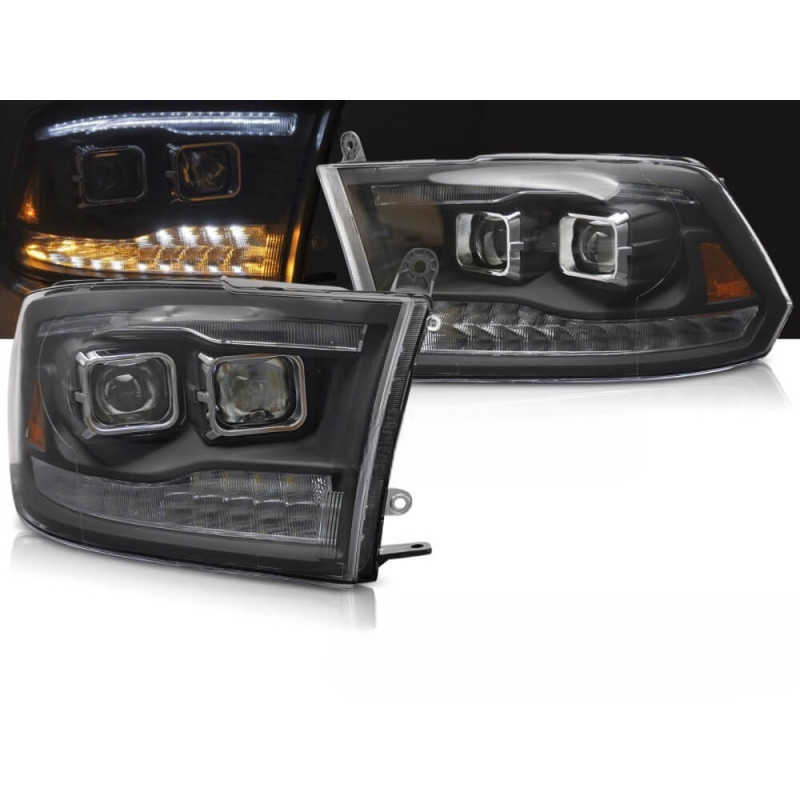 2x Phares avant Dodge Ram Black (09-18)
