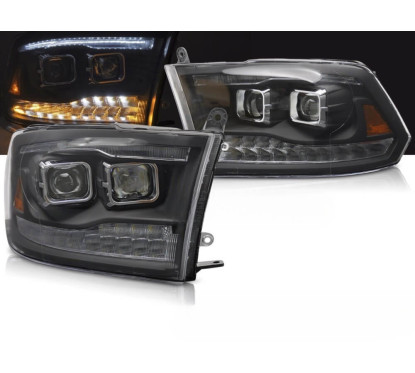 2x Phares avant Dodge Ram Black (09-18)