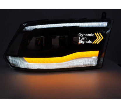 2x Phares avant Dodge Ram Full Led Black (09-18)