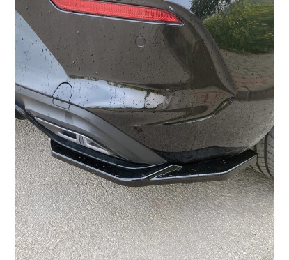 2x ailettes / Rajout de pare-choc arrière noir brillant Cupra / Seat Leon (20+)
