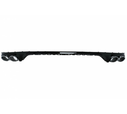 Diffuseur arrière + embouts d'échappement chrome Audi Q8 S-Line (18-23) Look SQ8