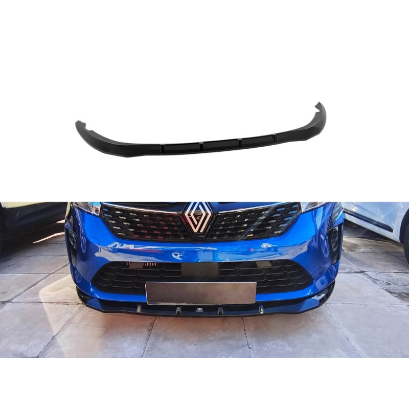 Rajout de pare-choc avant noir brillant Renault Clio 5 Facelift (23-25)