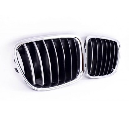 2x Grilles de Calandre BMW X1 E84 Noir/Chrome 09-