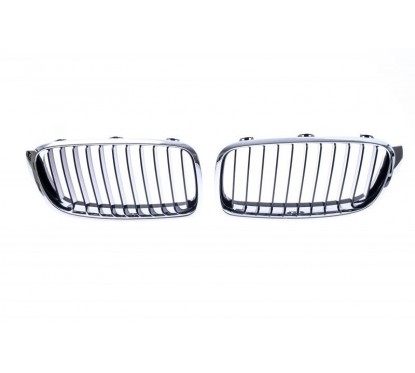 2x Grilles de Calandre BMW F30 F31 Noir et Chrome