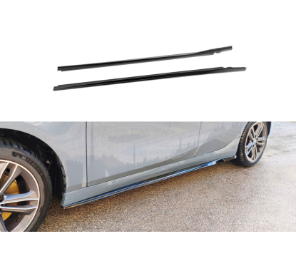 2x Extensions Bas de caisses Noir brillant BMW série 1 F40 (19-24)
