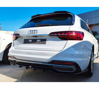 Rajout de pare choc arrière Noir Brillant Audi A4 B9 (19-24)