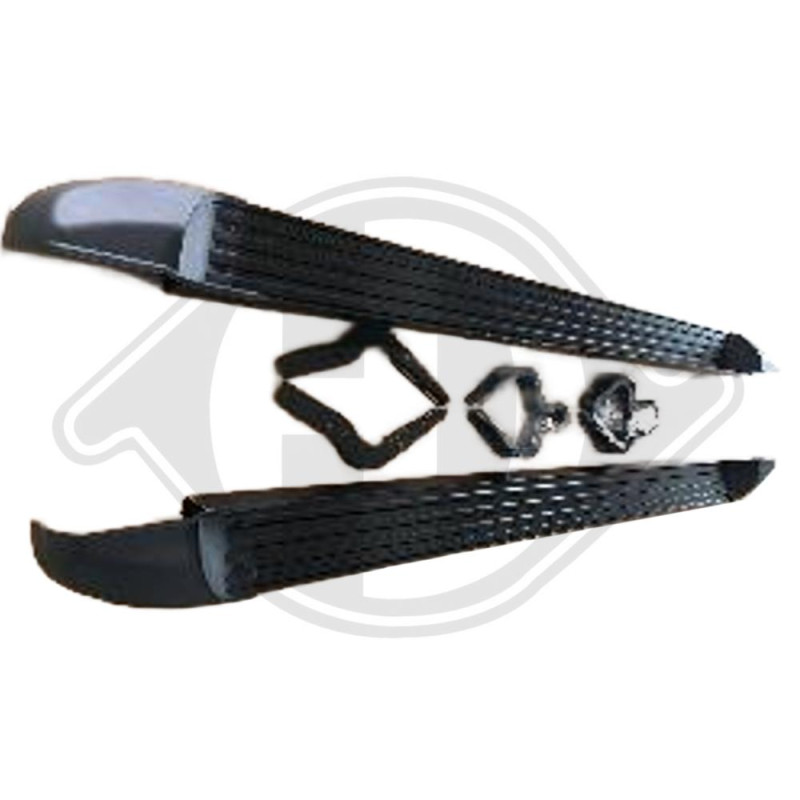 2x Marches Pieds noir Vw Amarok (10-22)