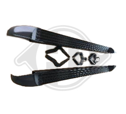 2x Marches Pieds noir Vw Amarok (10-22)