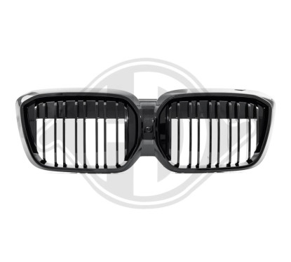 2x Grilles de Calandre noir et chrome BMW iX3 G08 (20-25) Look M Performance