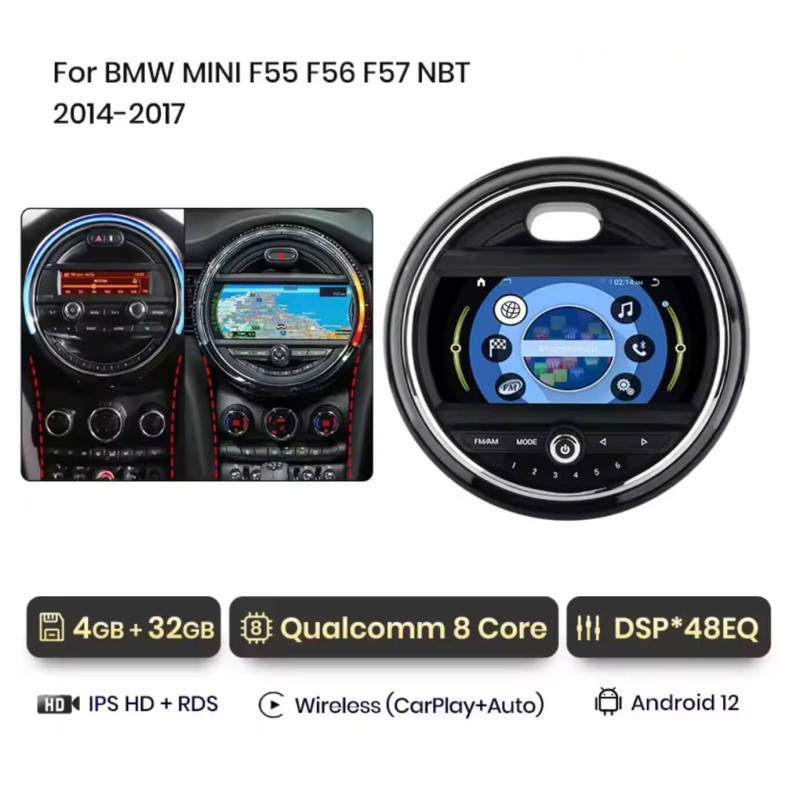 Ecran tactile Mini Cooper F54 F55 F56 F60 (14-22)