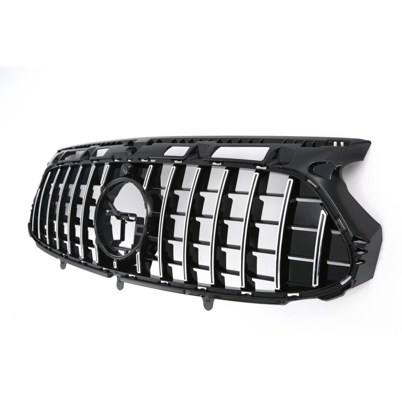 Calandre Panamericana Noir & chrome Mercedes GLA H247 (23+) avec Pack AMG Line