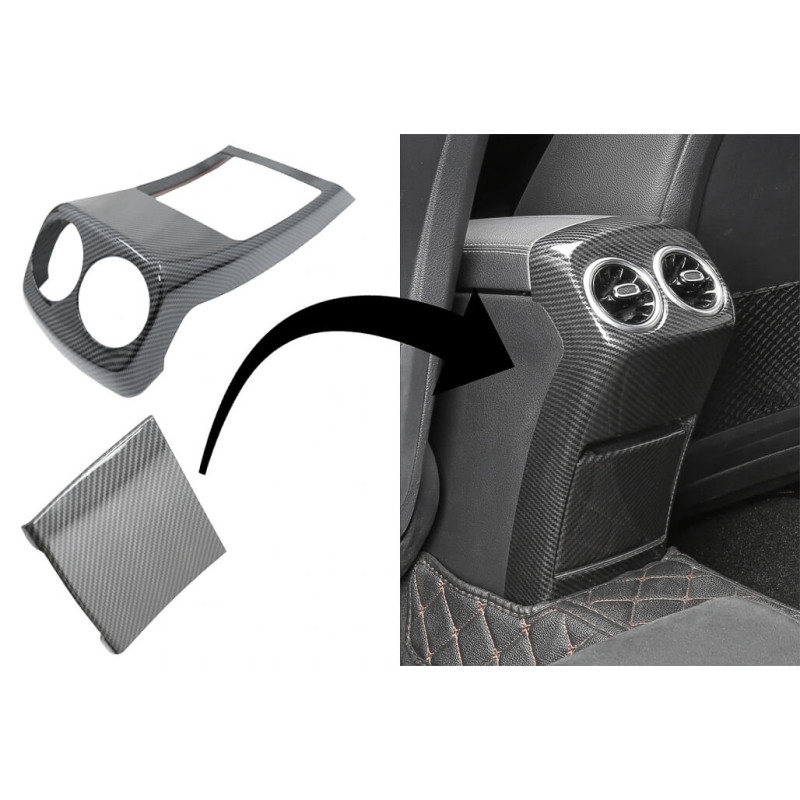 Insert carbone console centrale (partie arrière) Mercedes Classe A W177 V177 (18+)