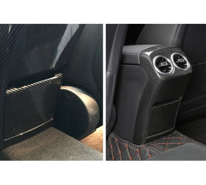 Insert carbone console centrale (partie arrière) Mercedes Classe A W177 V177 (18+)