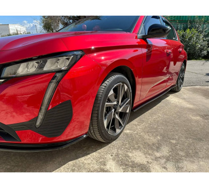 2x Extensions Bas de caisses Noir brillant Peugeot 308 (21+)