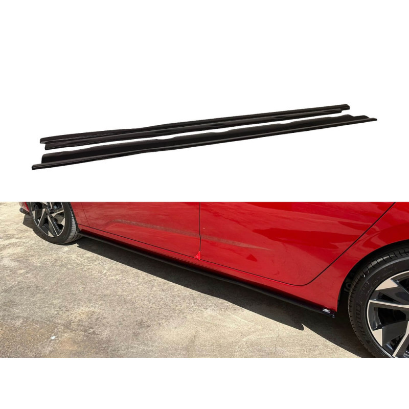 2x Extensions Bas de caisses Noir brillant Peugeot 308 (21+)