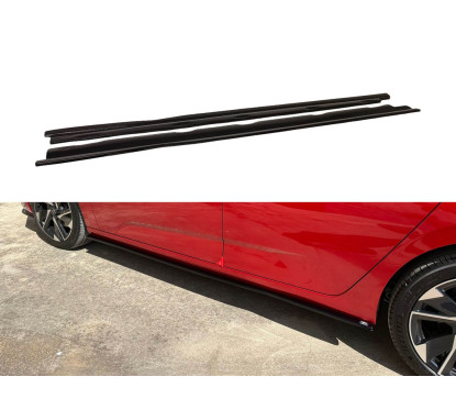 2x Extensions Bas de caisses Noir brillant Peugeot 308 (21+)