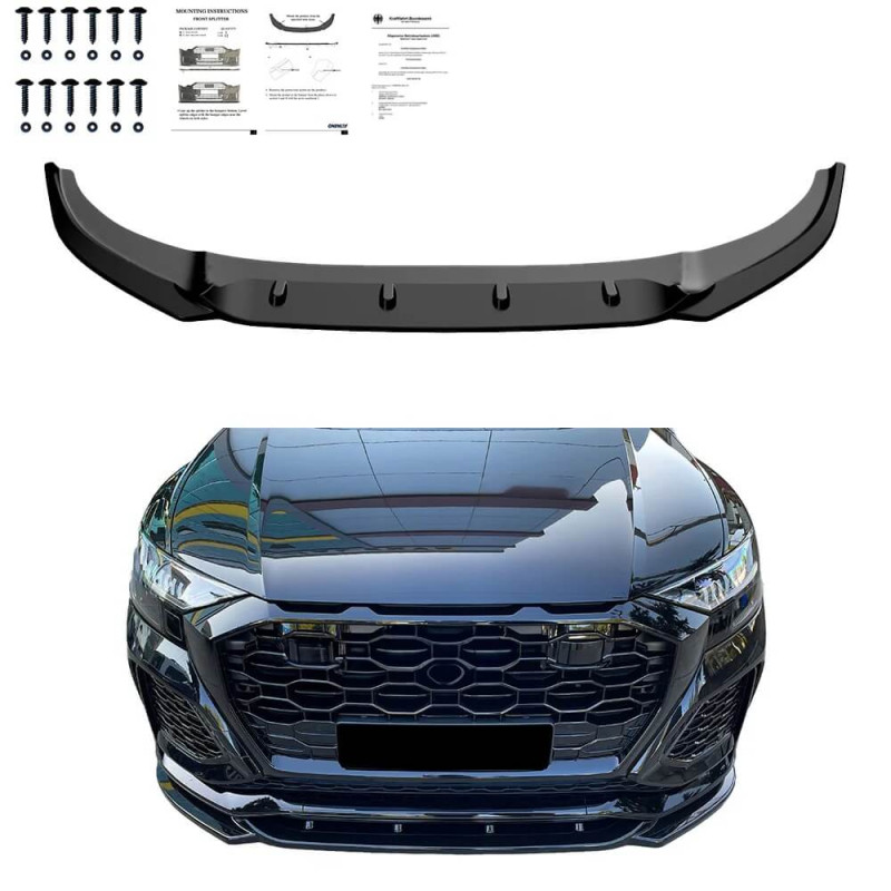 Rajout de pare choc avant Noir brillant Audi RSQ8 (19-23)