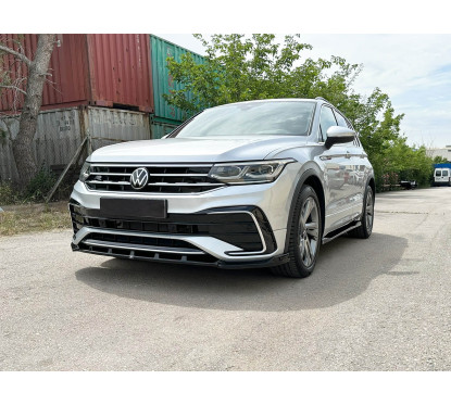 Rajout de pare choc avant noir brillant Vw Tiguan R-Line (20-24) v2