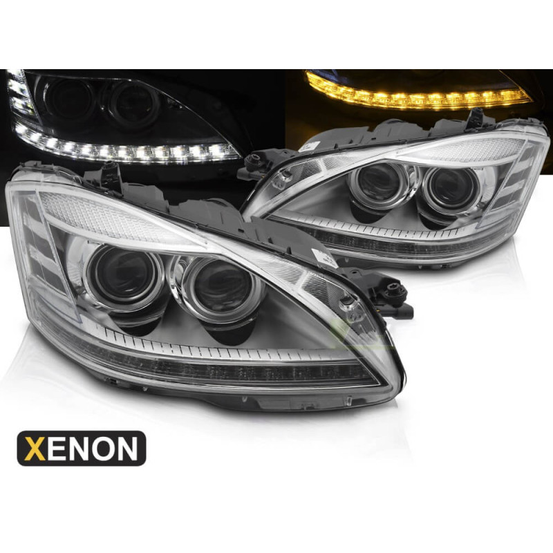 2x Phares avants xénon à LED Mercedes Classe S W221 (05-09) 2x Phares avants xénon à LED Mercedes Classe S W221 (05-09)