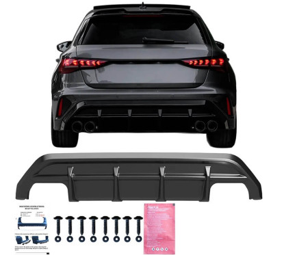 Diffuseur noir brillant Audi A3 8Y S-Line (25+)