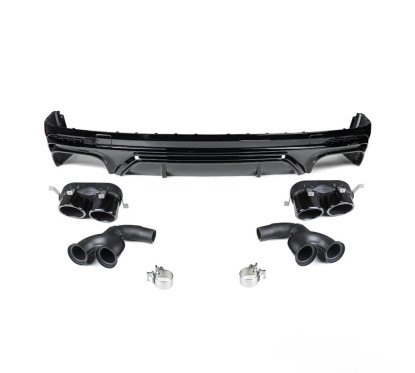 Diffuseur arrière et embouts d'échappement noir Audi Q5 S-Line et SQ5 (17-21)