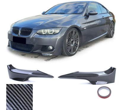 2x Splitters Carbone BMW Série 3 E92 E93 avec Pare-choc M (05-10)