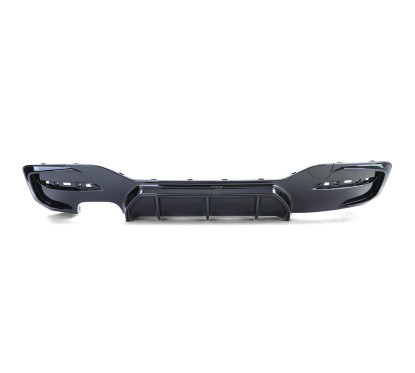 Diffuseur arrière noir brillant Look M Performance BMW Série 1 F20 F21 (15-19) double gauche